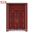 steel security door in china double leaf indian main design entry position solid metal sheet with lock